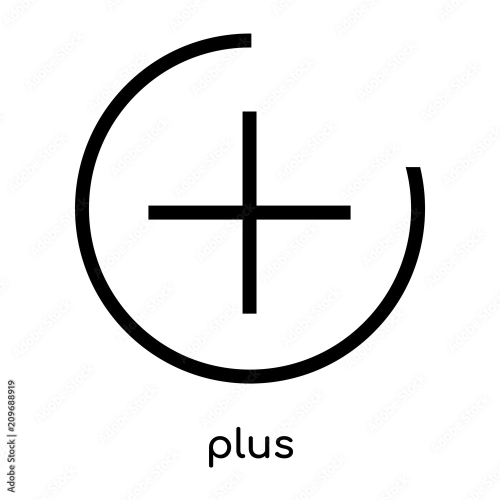 plus icon vector sign and symbol isolated on white background, plus logo concept, outline symbol, linear sign plus icon vector sign and symbol isolated on white background, plus logo concept, outline symbol, linear sign