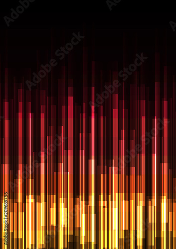 red overlap pixel speed in dark background, geometric layer motion backdrop, simple technology template, vector illustration