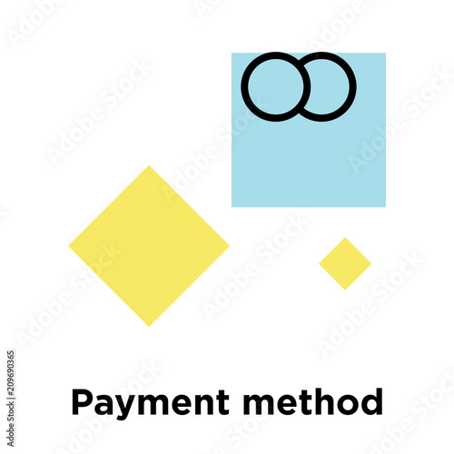 Payment method icon vector sign and symbol isolated on white background, Payment method logo concept, outline symbol, linear sign