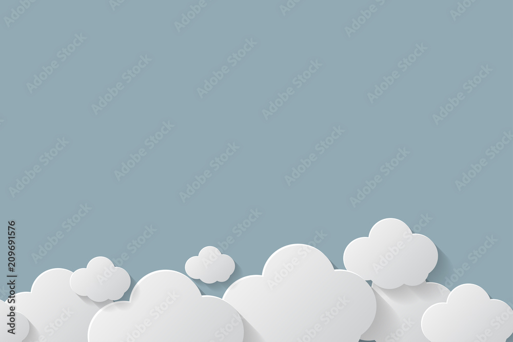 cloud set background.llustration vector