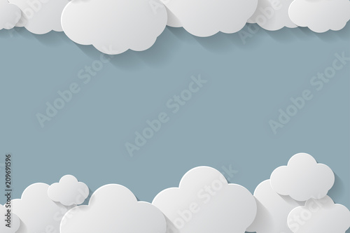 cloud set background.llustration vector