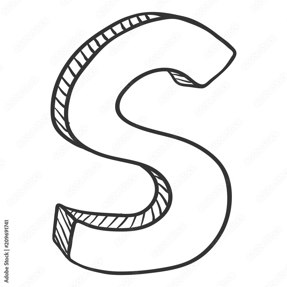 3d LETTER DRAWING - S | A TO Z 3D ALPHABET LETTERS | LEARNING VIDEO |  TUTORIAL - YouTube