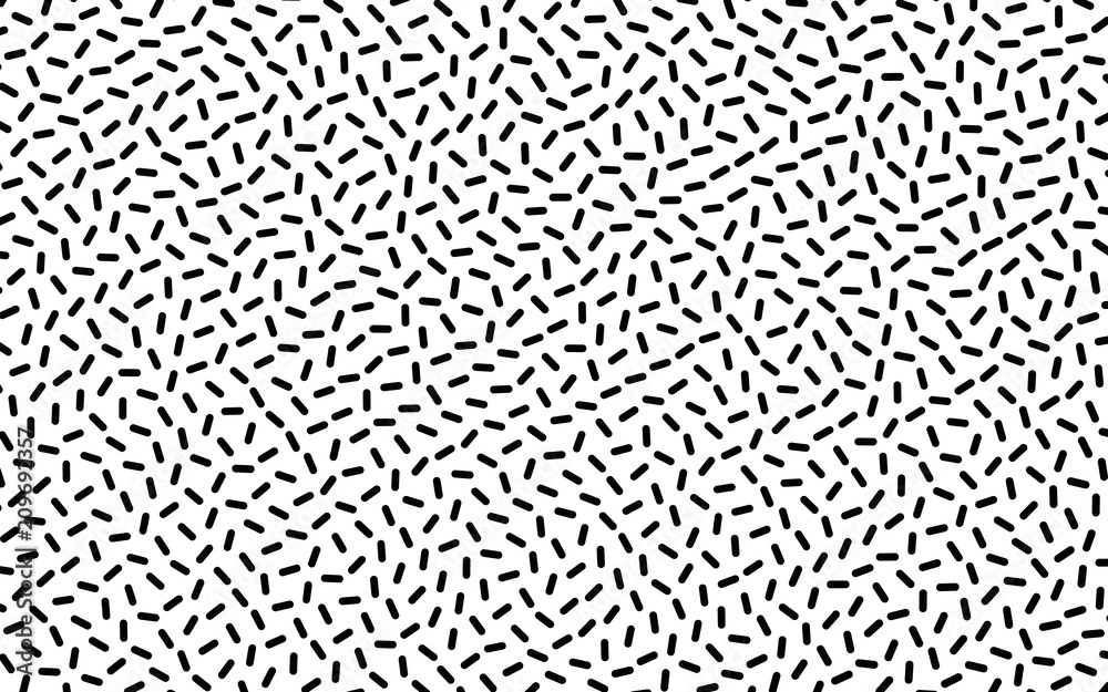 Black and white geometric background with small randomly scattered lines. Creative hipster pattern Vector illustration Black and white geometric background with small randomly scattered lines. Creative hipster pattern Vector illustration