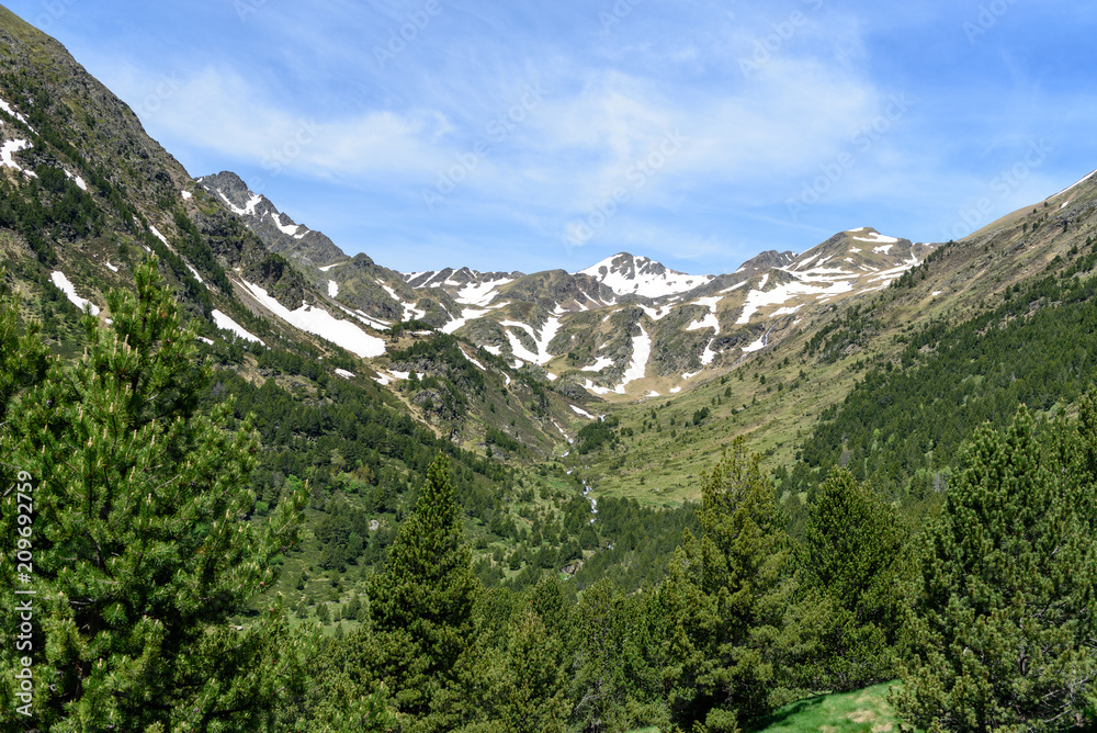 Sunny day in the Mountanis in Andorra