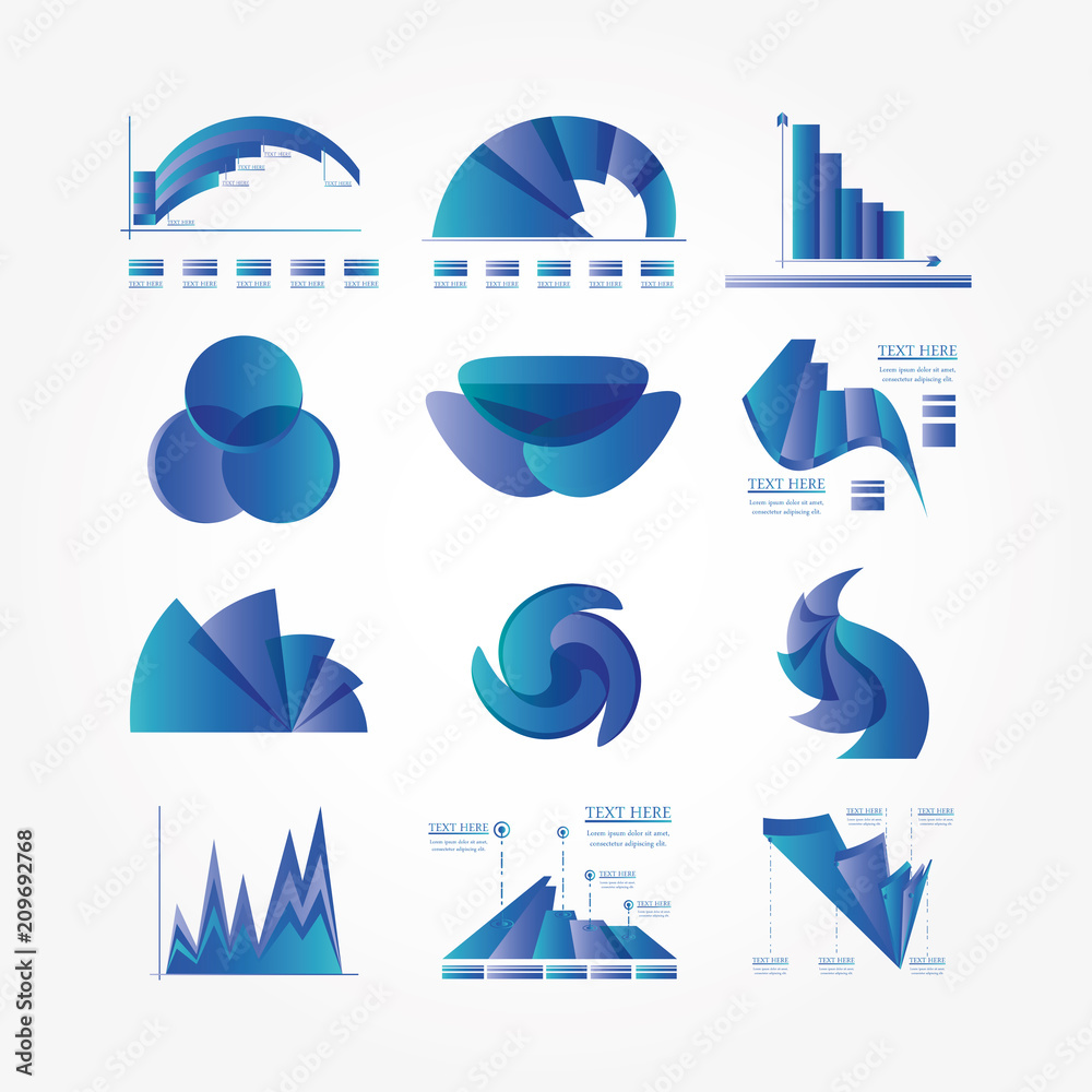 abstract infographics sketches set icons vector illustration design abstract infographics sketches set icons vector illustration design