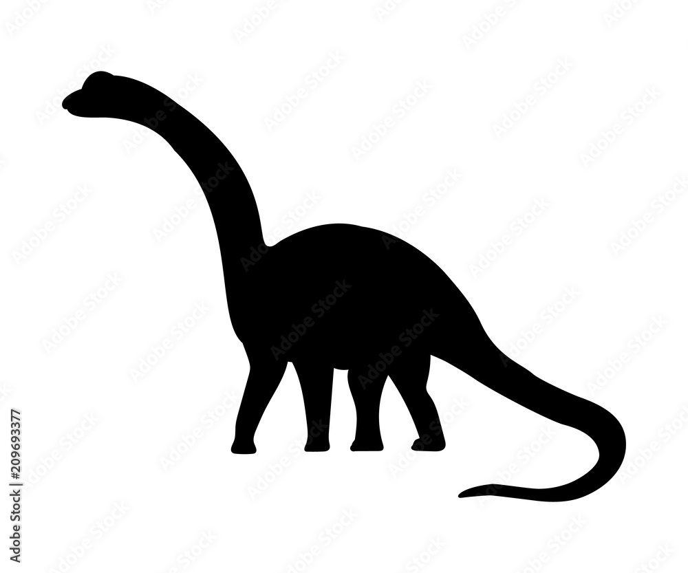 Silhouette Brachiosaurus dinosaur jurassic prehistoric animal