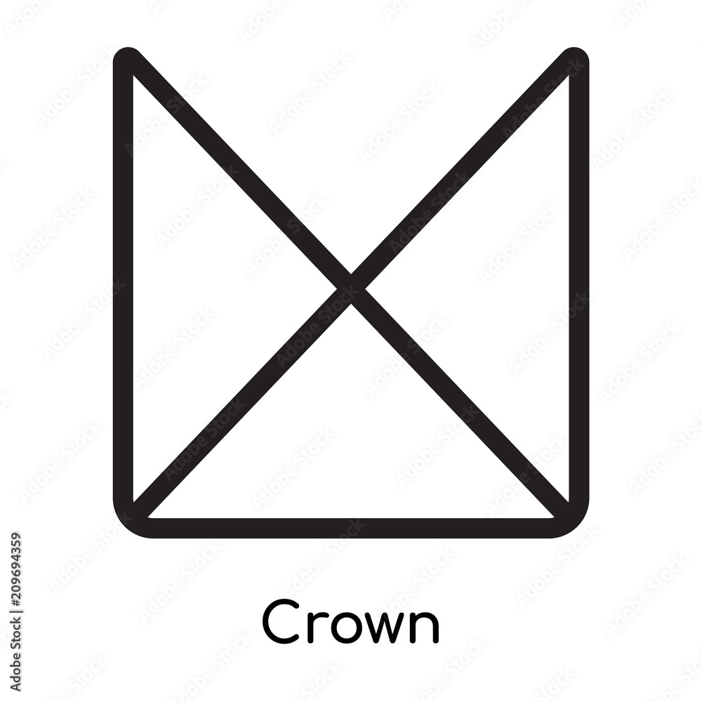 Crown icon vector sign and symbol isolated on white background, Crown logo concept, outline symbol, linear sign Crown icon vector sign and symbol isolated on white background, Crown logo concept, outline symbol, linear sign