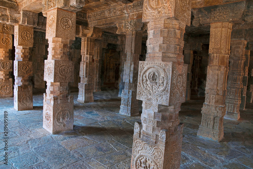 Carved inner pillars, agra-mandapa, Airavatesvara Temple, Darasuram, Tamil Nadu photo