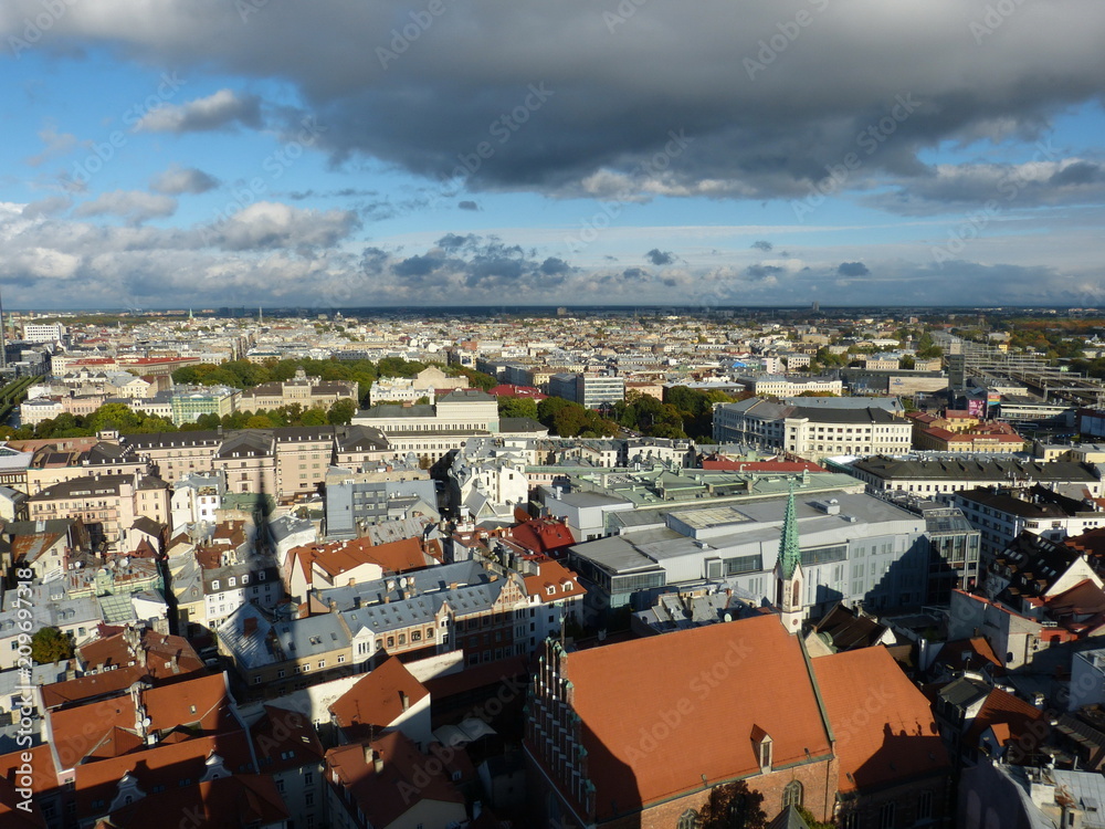 Stadtpanorama von Riga, Lettland