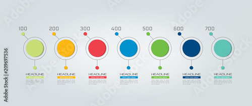  Infographic timeline report, template, chart, scheme. Vector.