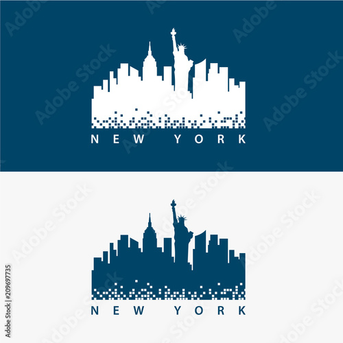 New York City Skyline Logo Template