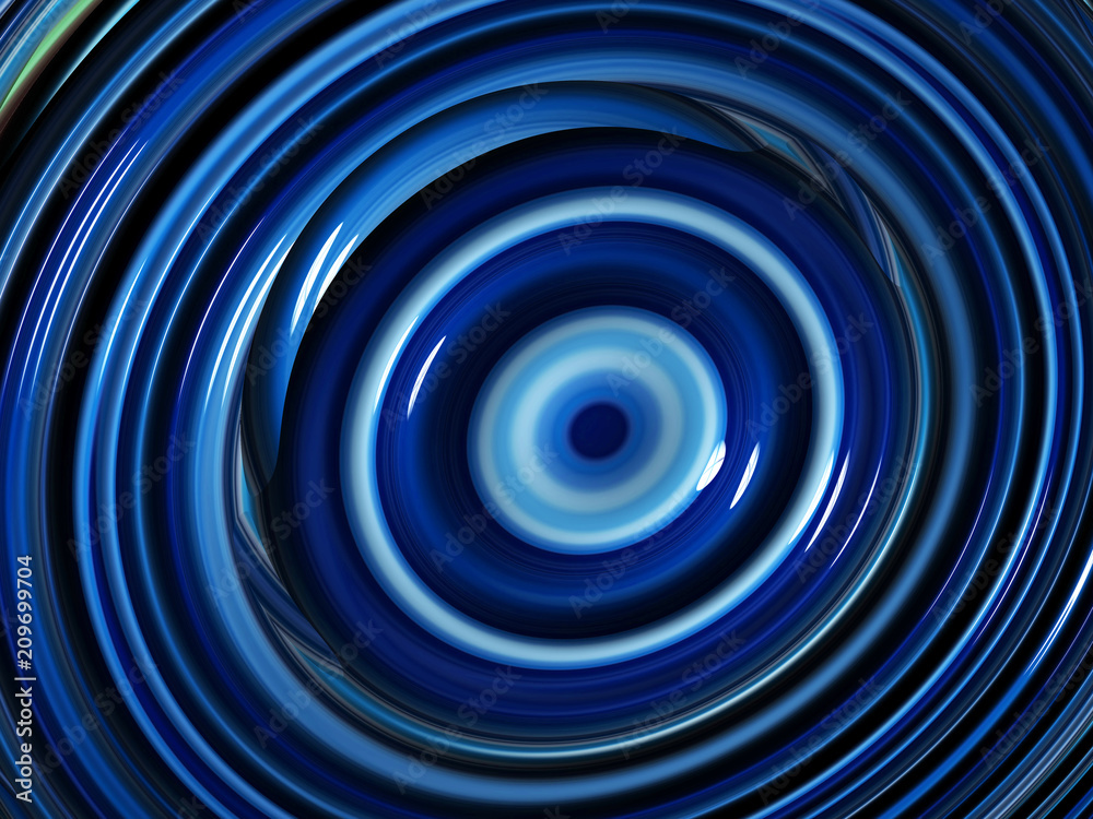 Blue circular ripple fractal Blue circular ripple fractal