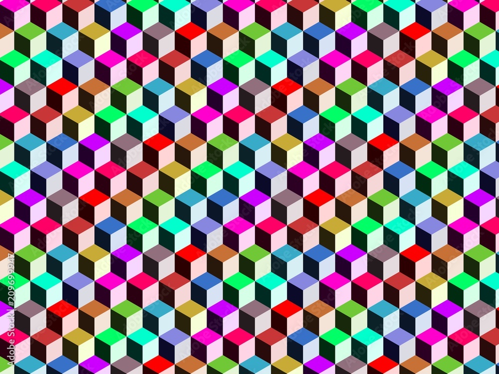 A rectangular shaped colorful figure A rectangular shaped colorful figure
