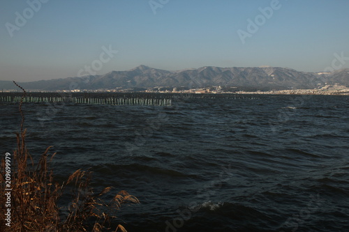 Landscapes Biwa lakes of Japan