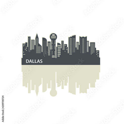 Dallas City Skyline Logo Template