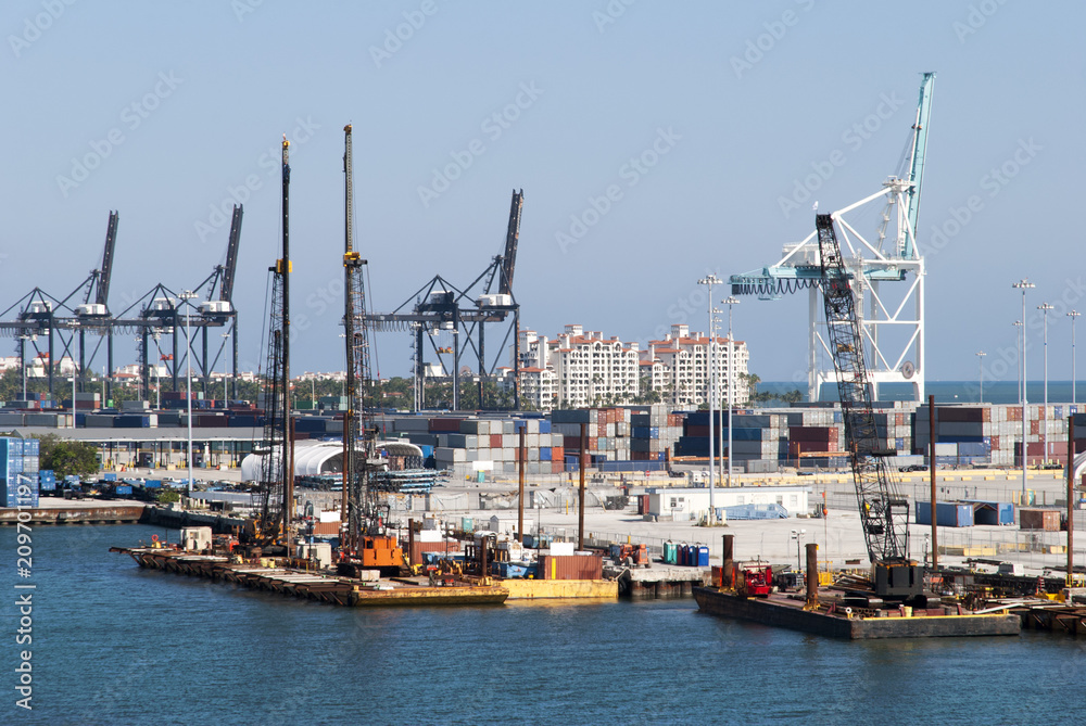 Miami Port Cranes