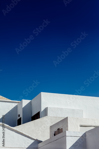 Abstract fragment of white architecture house in Lanzarote