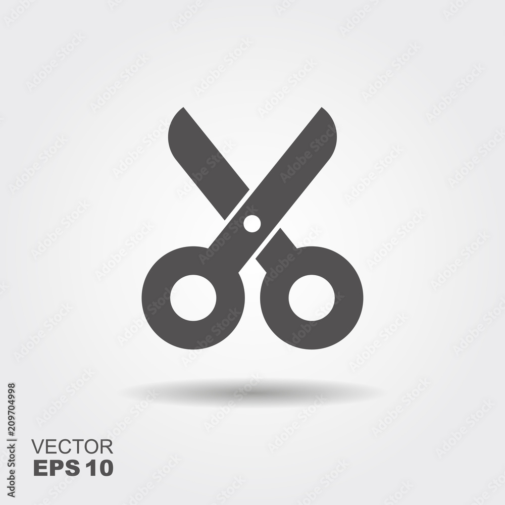 Simple flat icon scissors Simple flat icon scissors