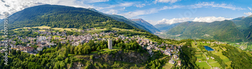 Teglio - Valtellina (IT) - Vista aerea panoramica versoTirano