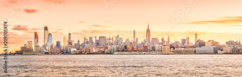 Beautiful sunset in New York City, United States
