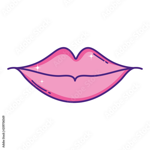 female beauty mouth with lips makeup