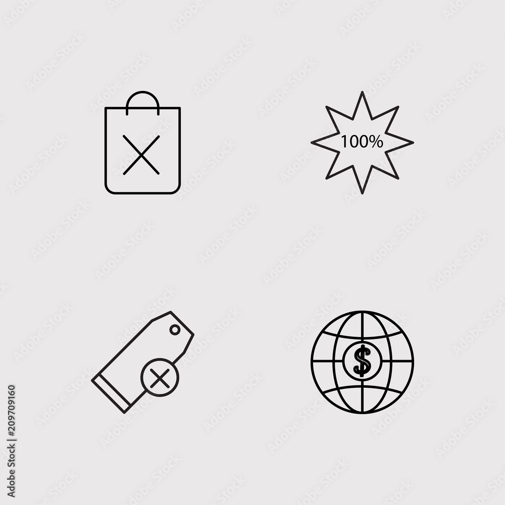 Shopping And E Commerce outline vector icons set Shopping And E Commerce outline vector icons set