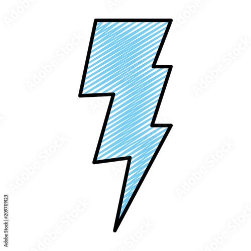 doodle electric thunder ray weather style
