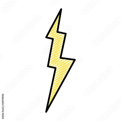 doodle electric thunder storm weather style