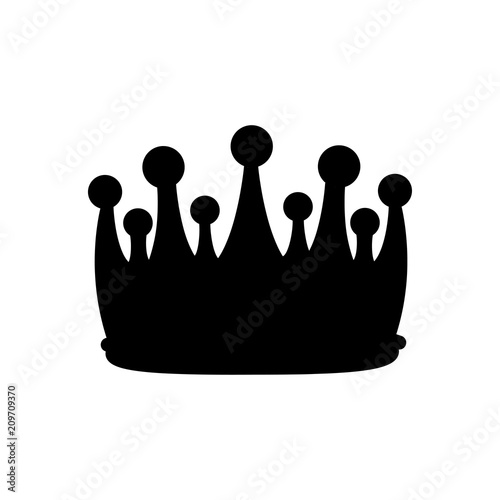 Crown silhouette. Royal symbol. Design element. Vector illustration.