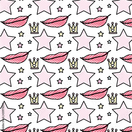 dodole lips and sparkly star with crown background