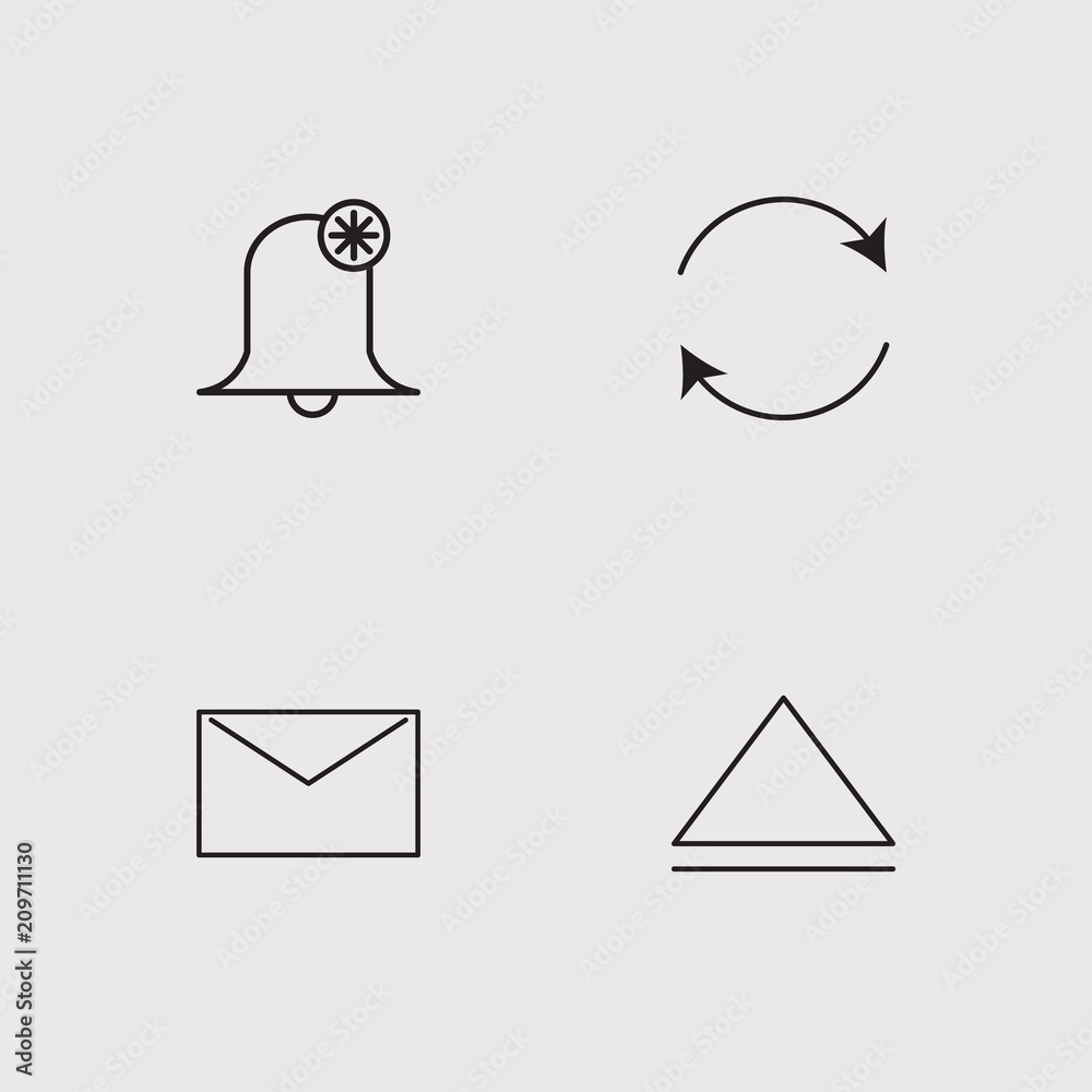 Web outline vector icons set Web outline vector icons set