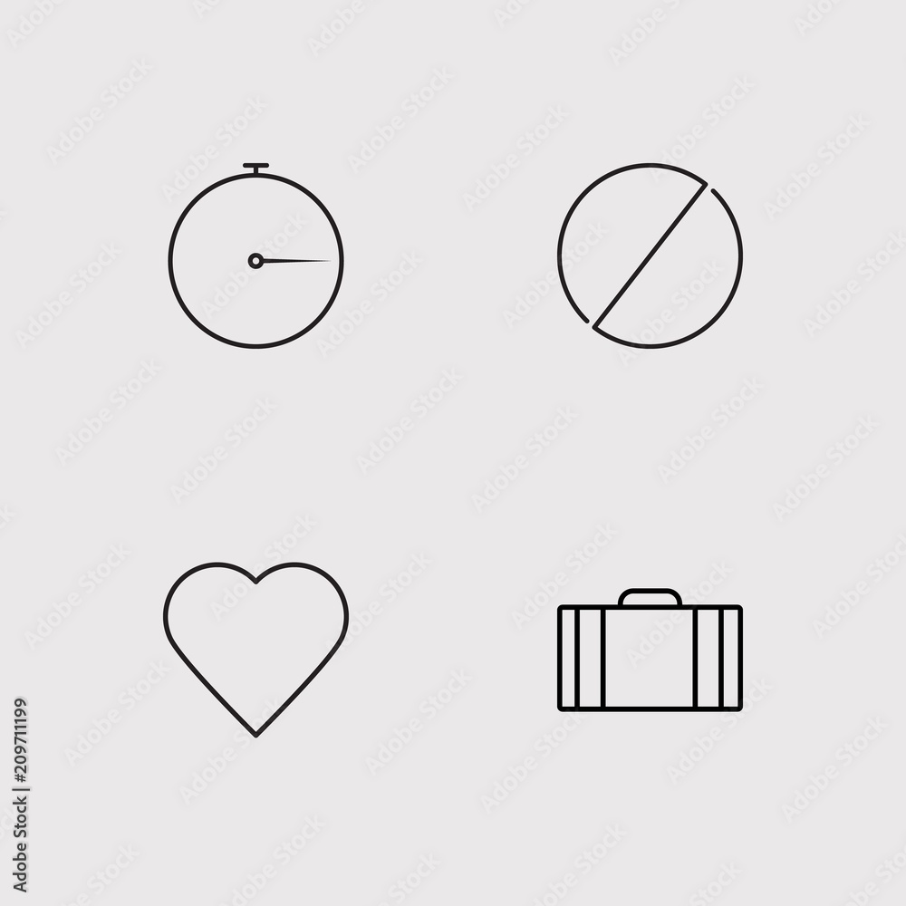 Web outline vector icons set