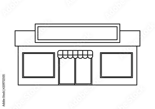 shop icon over white background, vector illustration
