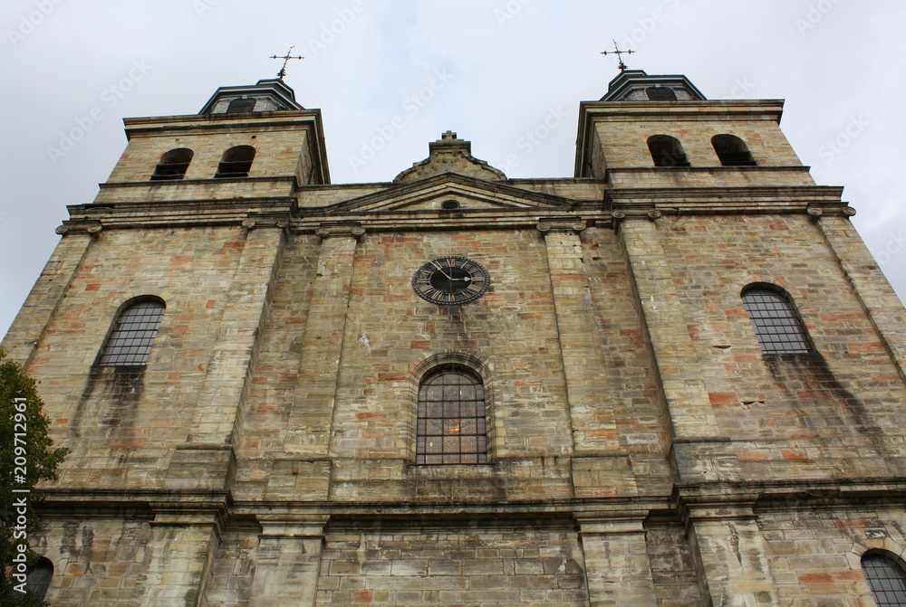 Fototapeta premium Cathédrale Saint Pierre(1775-1784) in the center of Malmedy. Belgium