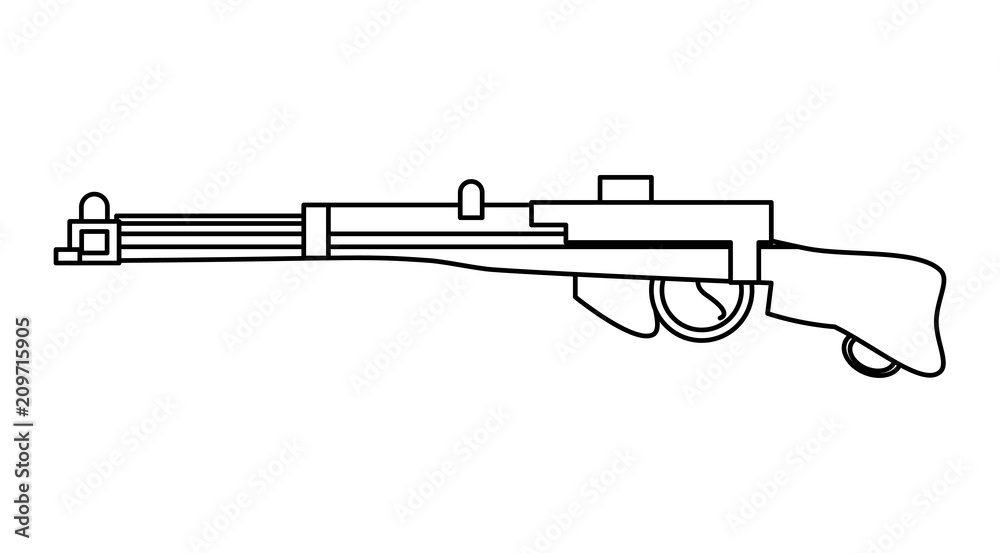 shotgun weapon icon over white background, vector illustration