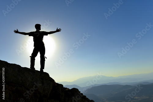 upright posture of a successful and determined person