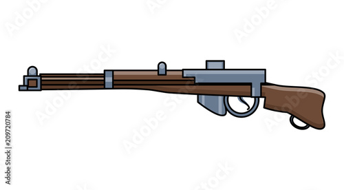 shotgun weapon icon over white background, vector illustration