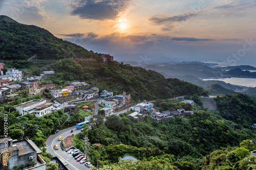 landscape of jioufen village, taiwan