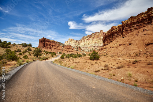Picture of a picturesque road, travel concept, USA.