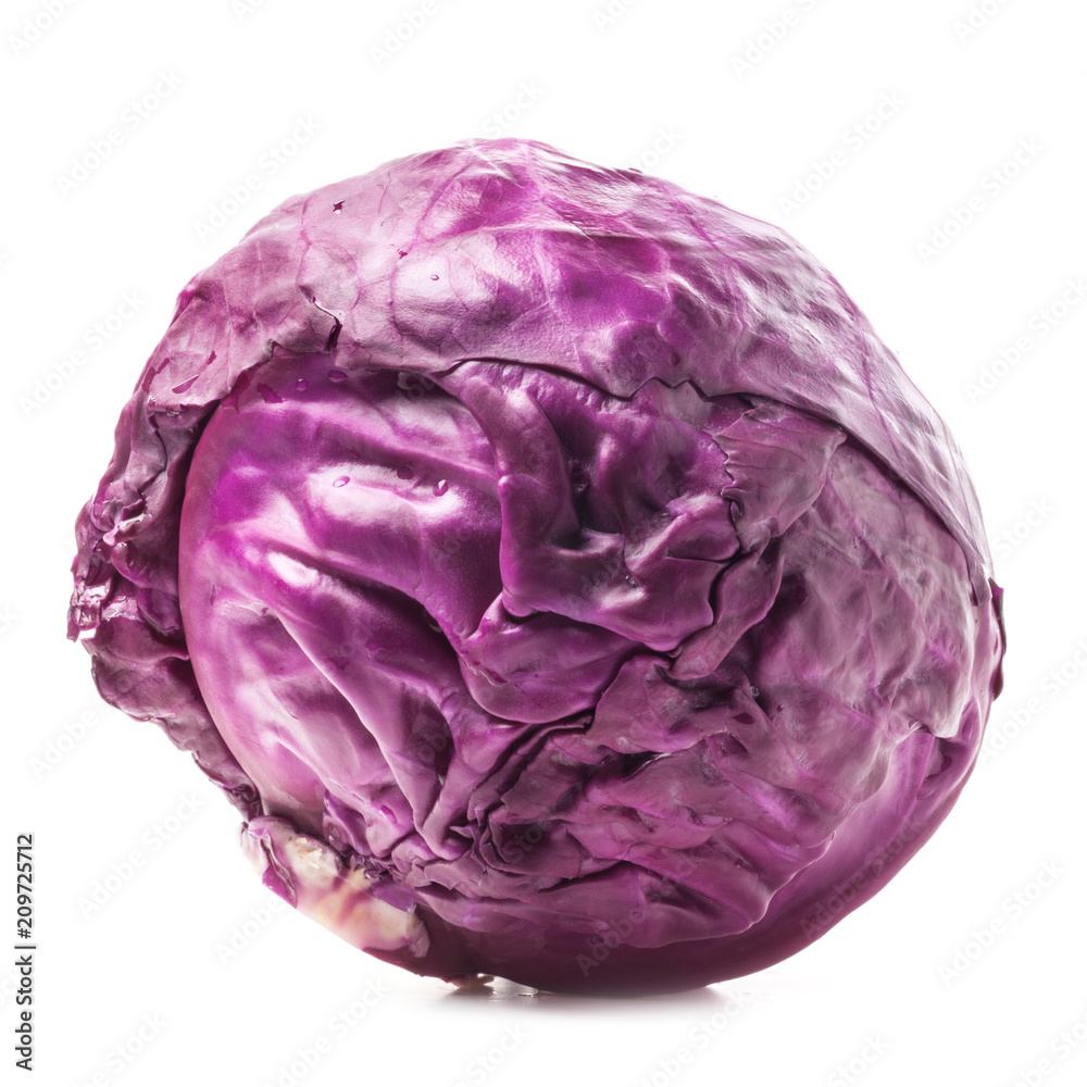Fresh red cabbage isolated on white background Fresh red cabbage isolated on white background