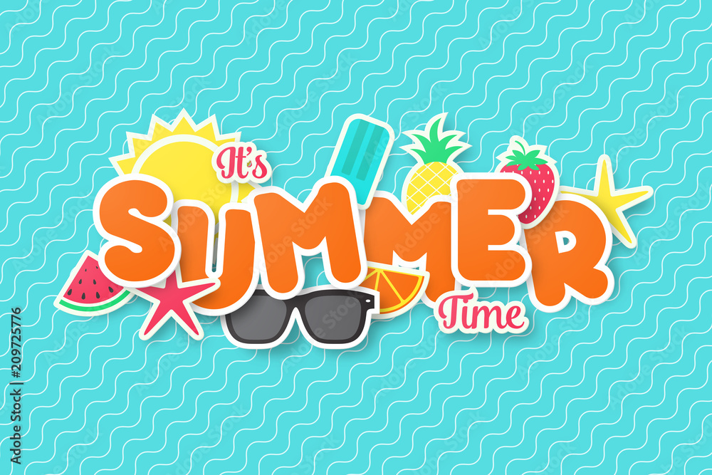 Summer Time Illustration - Design Cuts