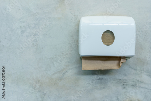 Tissue box in loft style toilet.