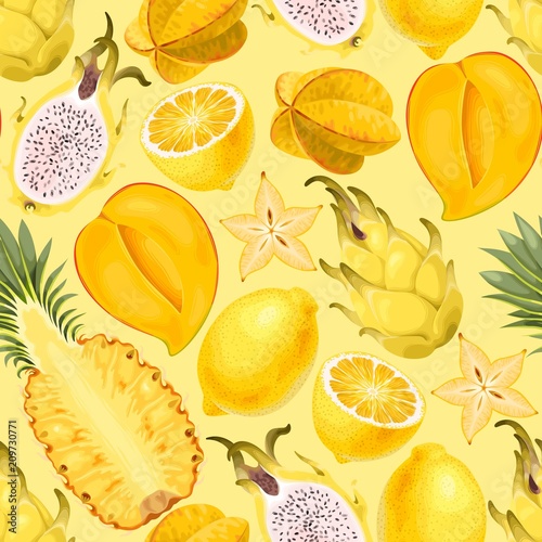 Seamless exotic friut