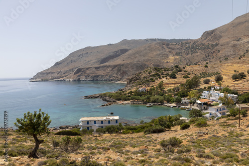small village finix near loutro on the south coast of crete, greece