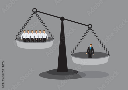 Measuring Value of Human Resource Vector Illustration