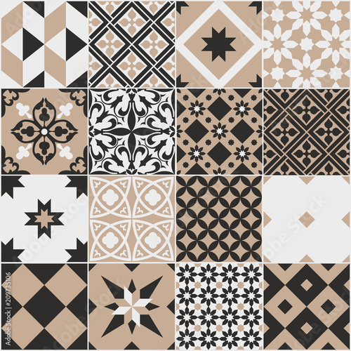 Seamless pattern. Vintage decorative elements.