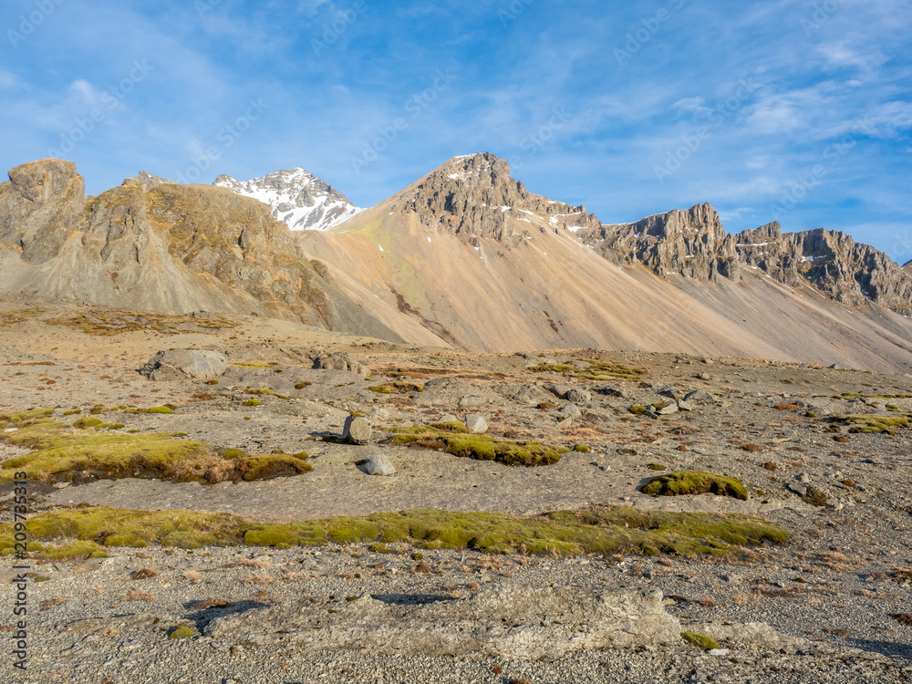 Horny mountains of East Iceland