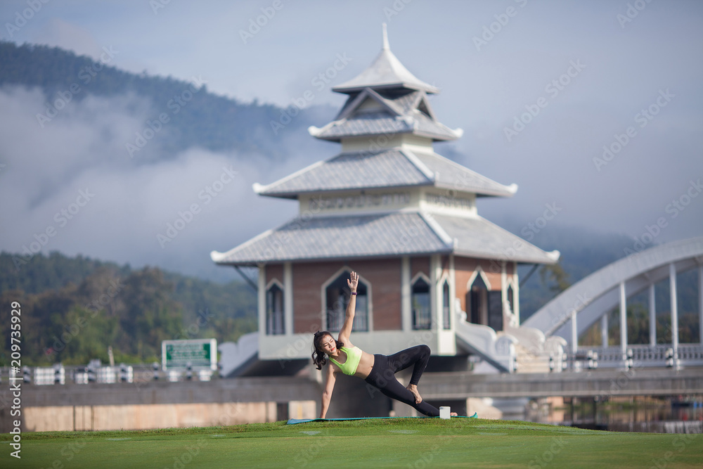 Meditation yoga lifestyle woman, relax vital. Healthy good concept Meditation yoga lifestyle woman, relax vital. Healthy good concept