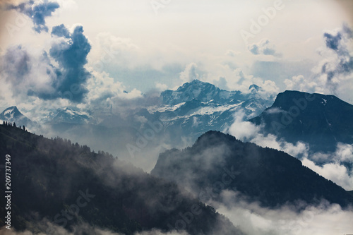 Rigi Kaltbad view to Swiss Alps