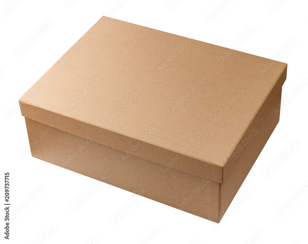 simple empty open cardboard box, isolated on a white background simple empty open cardboard box, isolated on a white background